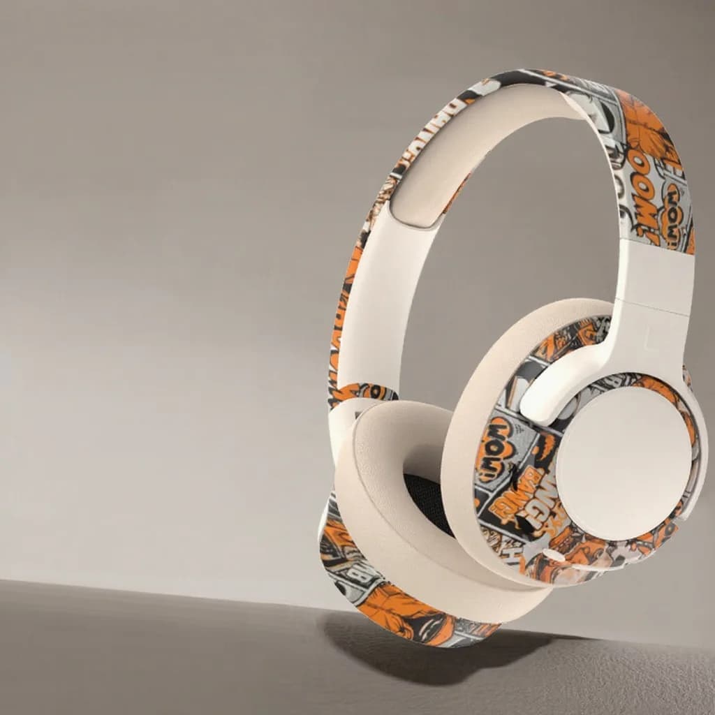 Graffiti Over-Ear Wireless-Kopfhörer mit FM-Radio und langer Akkulaufzeit
