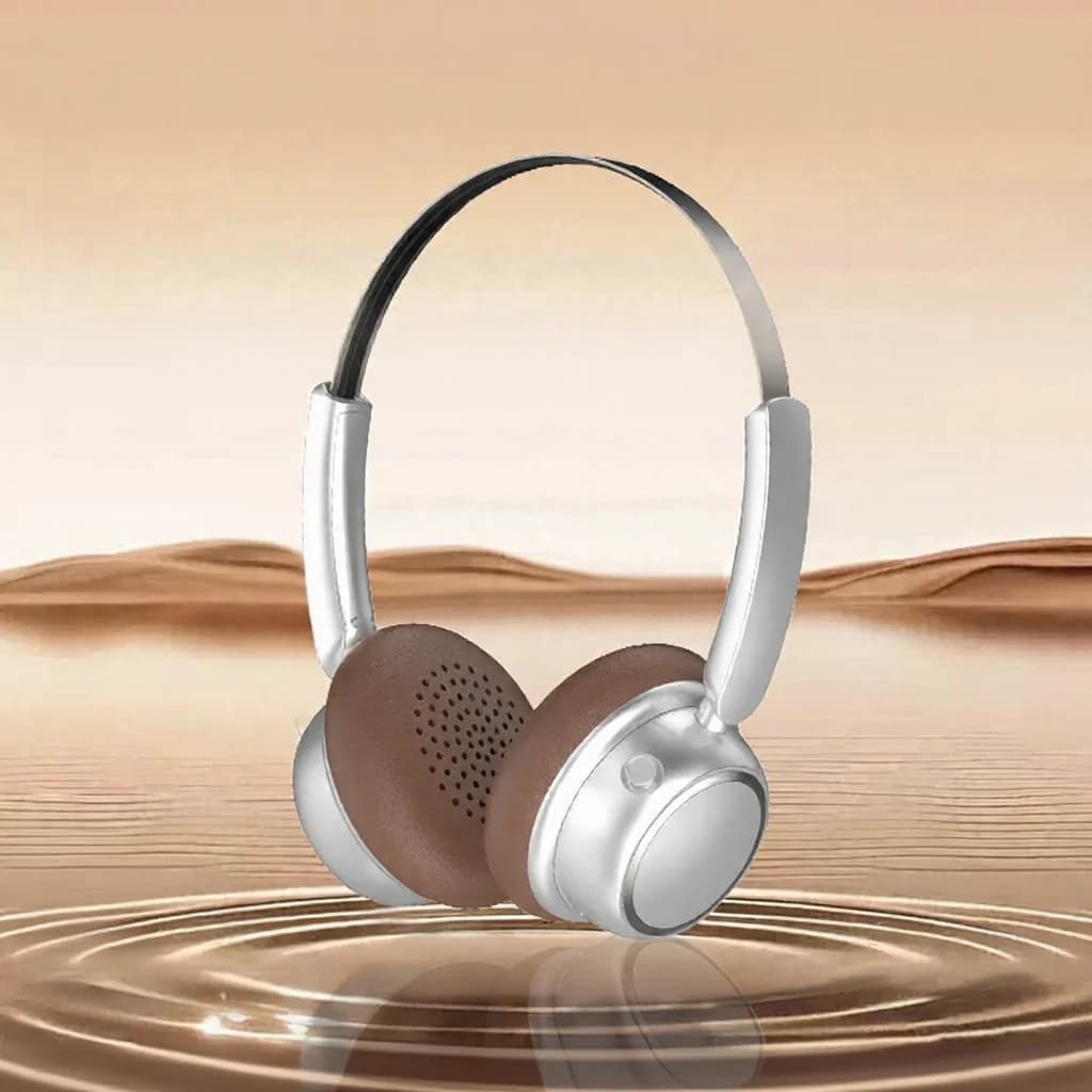 Retro kabellose Bluetooth-Kopfhörer mit Metallkopfband und langer Akkulaufzeit