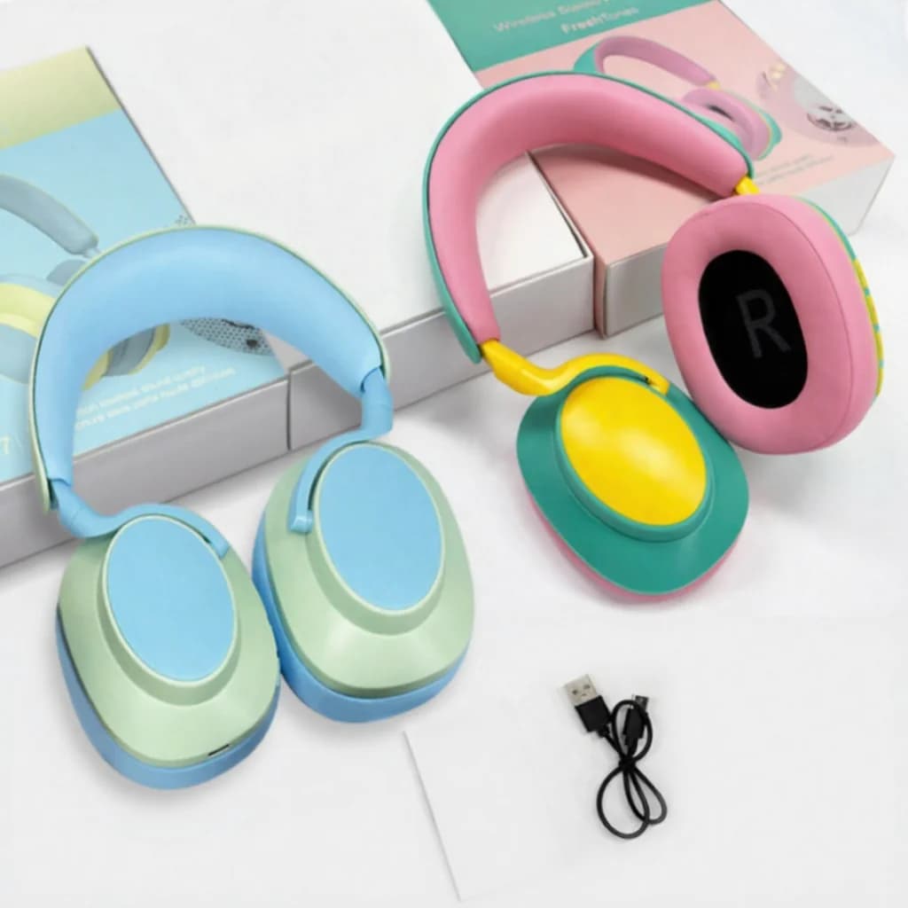 Kabellose Over-Ear-Bluetooth-Kopfhörer mit Mikrofon, FM-Radio, Type-C