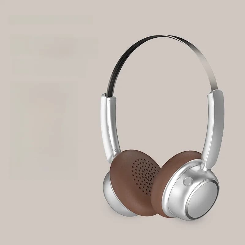 Retro kabellose Bluetooth-Kopfhörer mit Metallkopfband und langer Akkulaufzeit