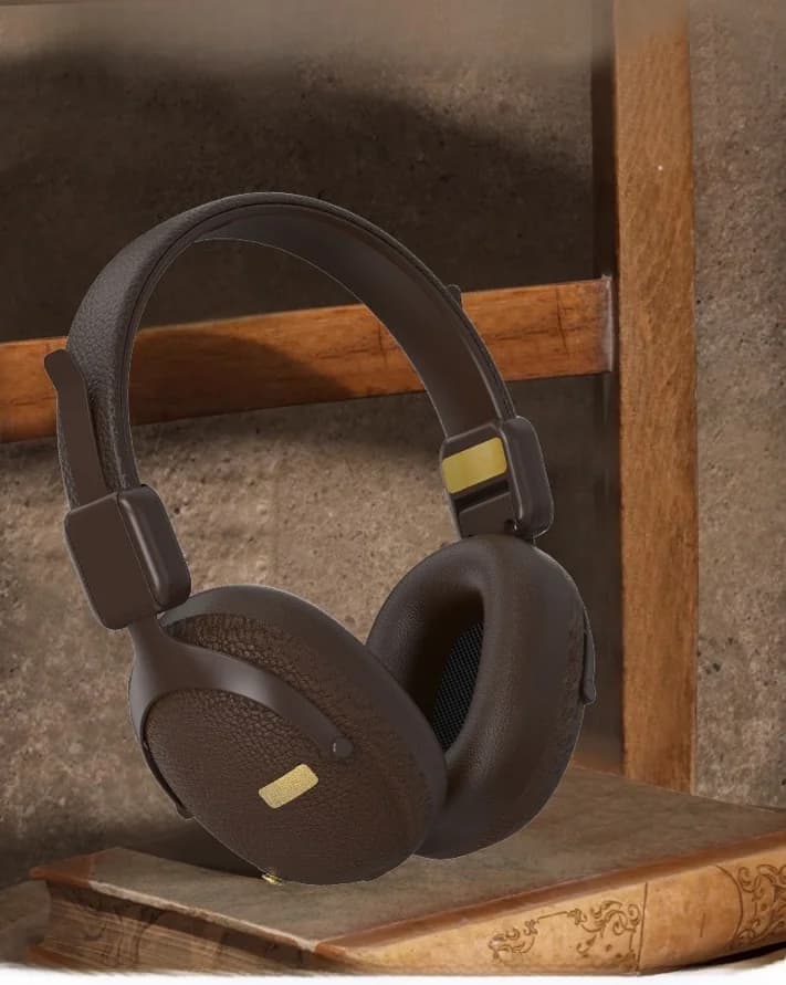 Retro Over-Ear-Kopfhörer mit Bluetooth 5.4 und langer Akkulaufzeit