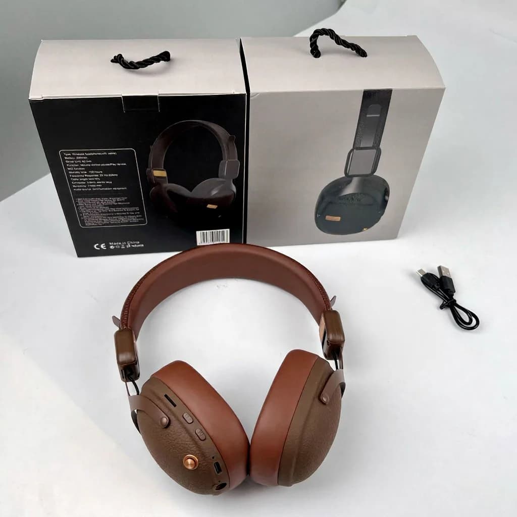 Retro Over-Ear-Kopfhörer mit Bluetooth 5.4 und langer Akkulaufzeit