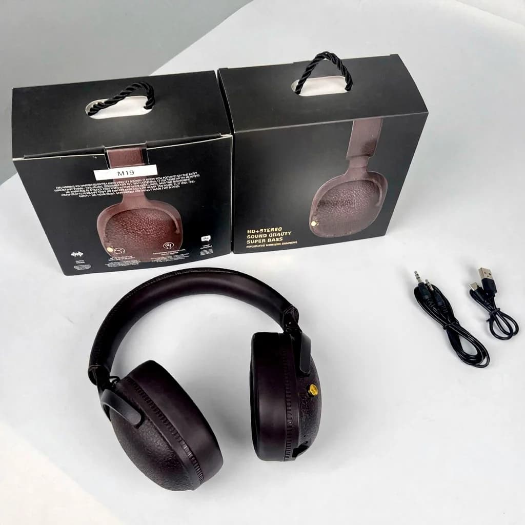 Retro Over-Ear-Bluetooth-Kopfhörer, kabelloses Stereo-Headset mit Mikrofon