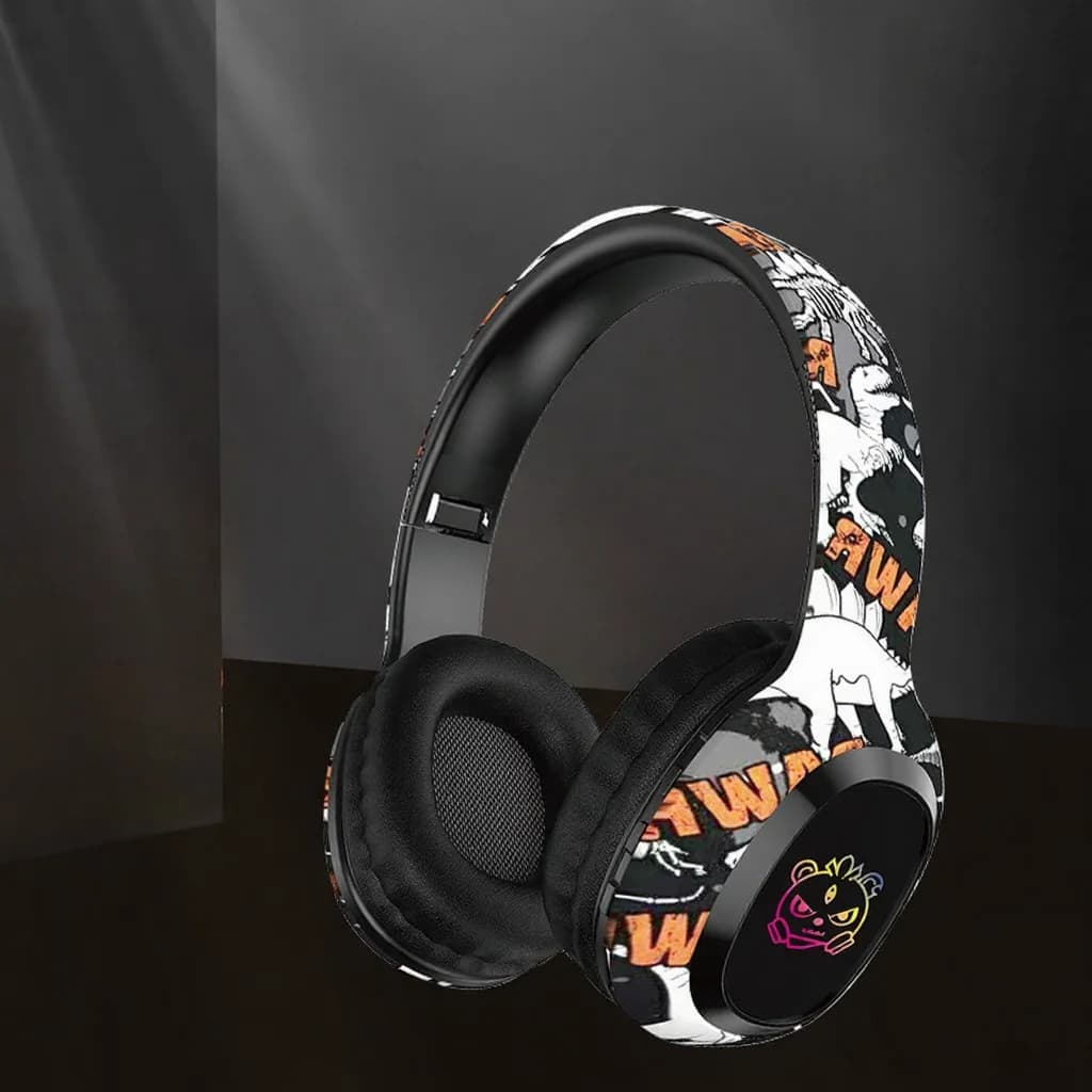 Over-Ear Bluetooth-Kopfhörer mit FM-Radio und LED-Leuchten