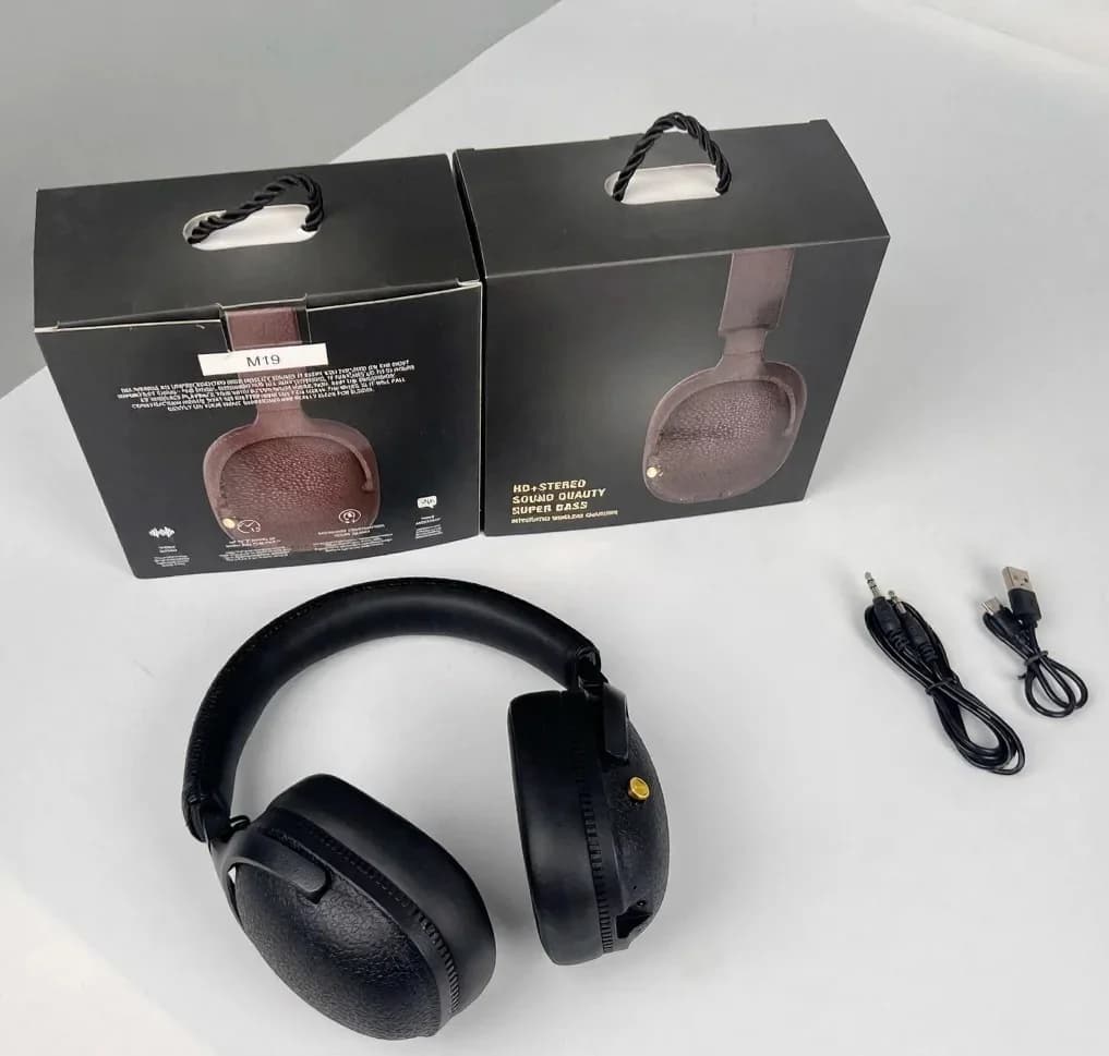 Retro Over-Ear-Bluetooth-Kopfhörer, kabelloses Stereo-Headset mit Mikrofon