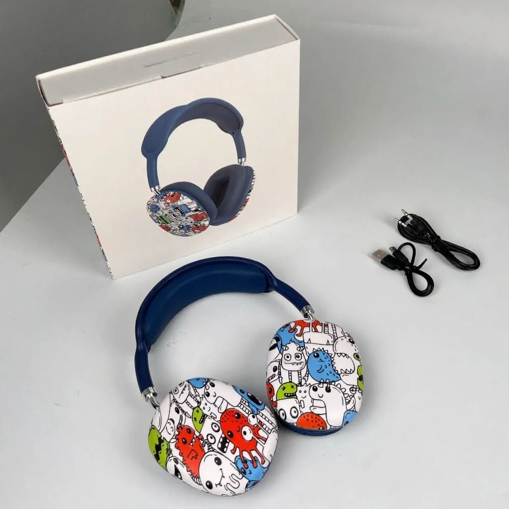 Graffiti Over-Ear Kopfhörer mit TF-Karte und AUX
