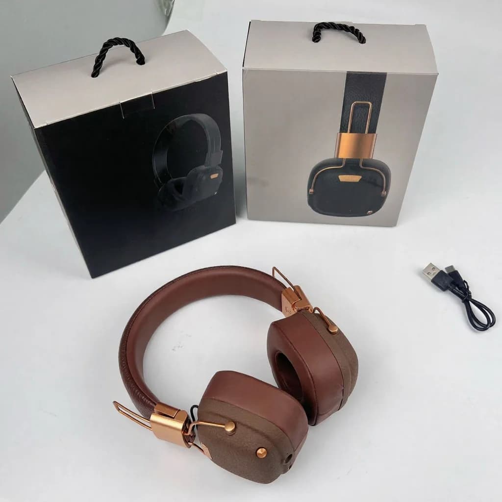 Retro Over-Ear-Bluetooth-Kopfhörer mit EQ-Modi und faltbarem Design