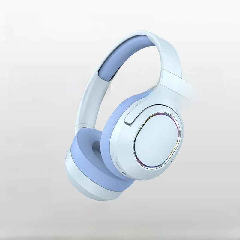 Kabellose Over-Ear Bluetooth-Kopfhörer mit LED-Lichtern und FM-Radio