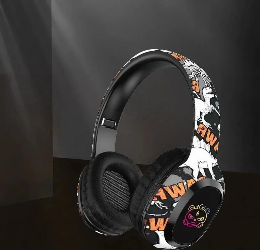 Over-Ear-Bluetooth-Kopfhörer mit FM-Radio und LED-Lichtern