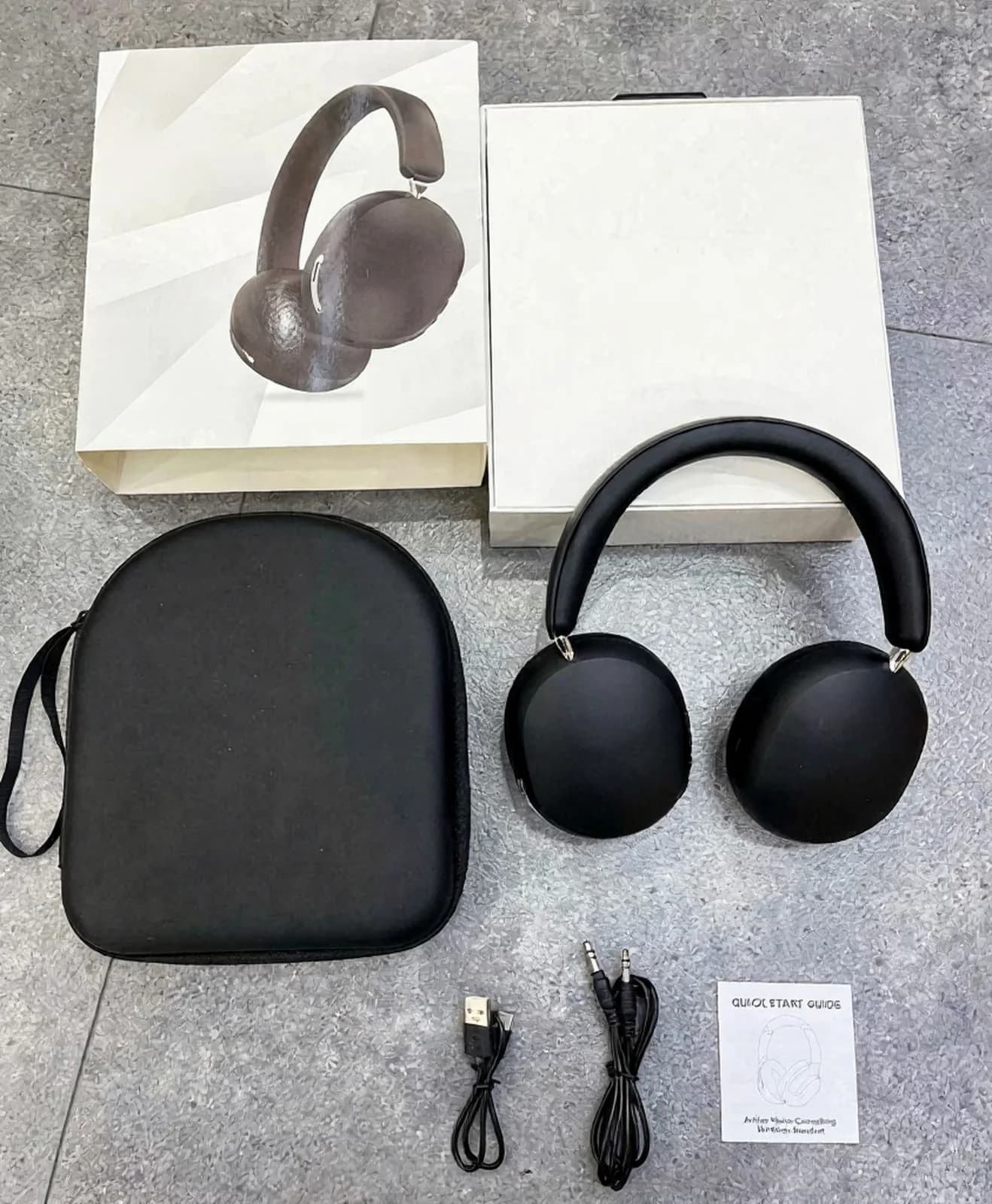 Kabellose ANC Over-Ear-Kopfhörer mit Proteinleder-Ohrmuscheln