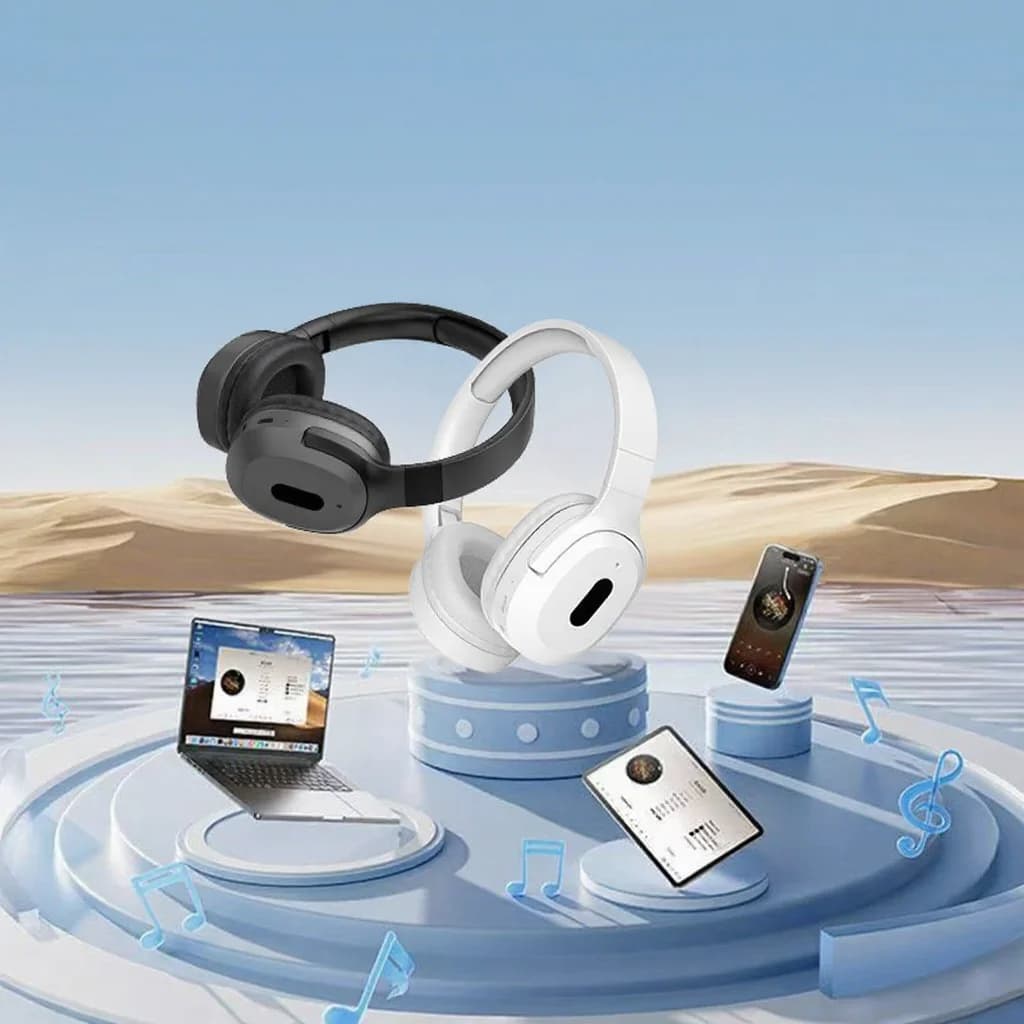 Kabellose Over-Ear-Bluetooth-Kopfhörer, Type-C, Stereo-Musik