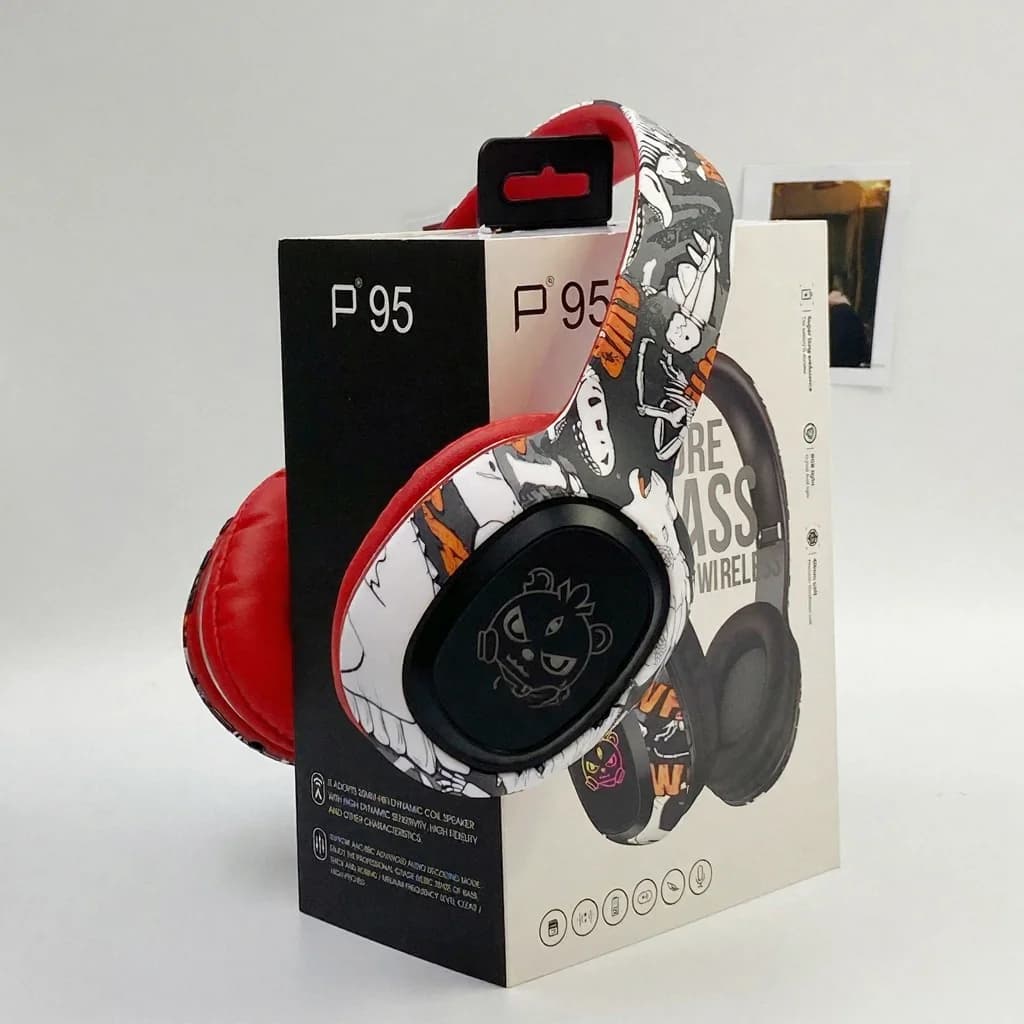 Over-Ear Bluetooth-Kopfhörer mit FM-Radio und LED-Leuchten