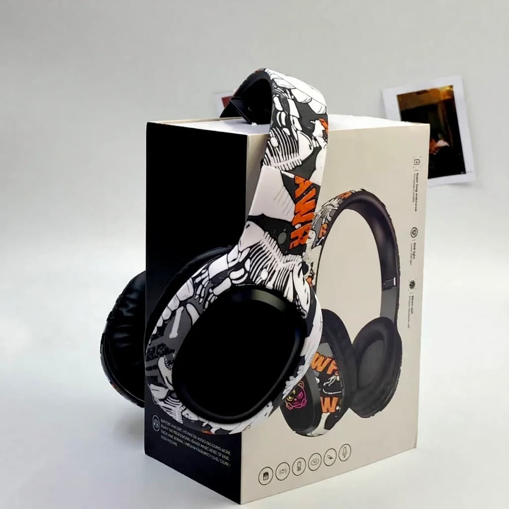 Over-Ear Bluetooth-Kopfhörer mit FM-Radio und LED-Leuchten