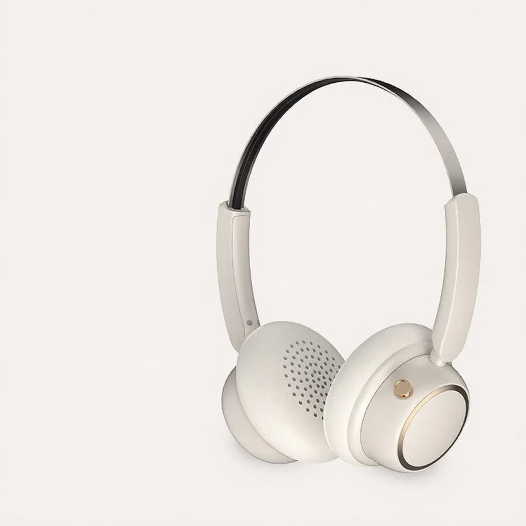 Retro kabellose Bluetooth-Kopfhörer mit Metallkopfband und langer Akkulaufzeit