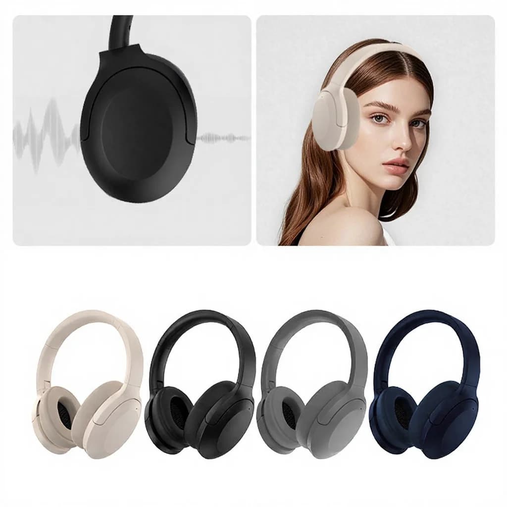 Kabellose Bluetooth Over-Ear Kopfhörer mit Active Noise Cancelling Stereo
