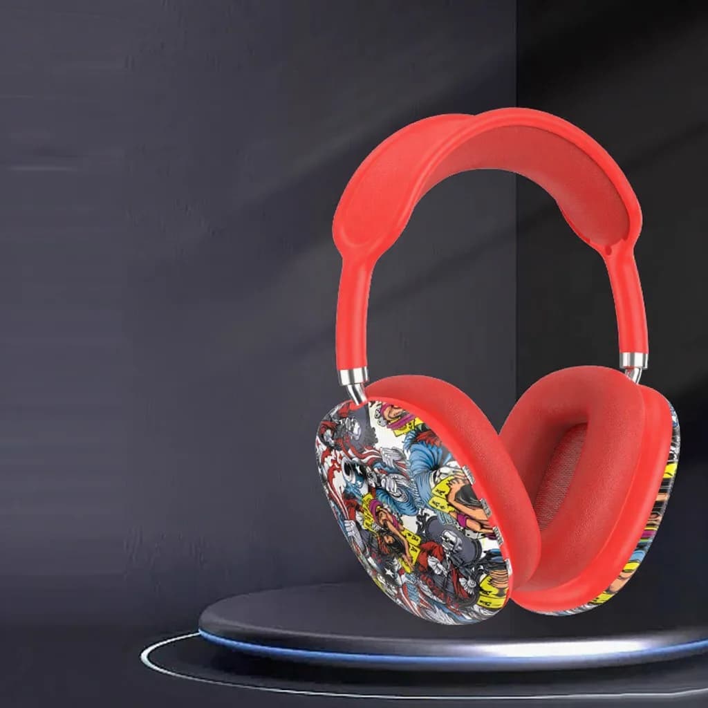 Graffiti Over-Ear Wireless-Kopfhörer mit FM-Radio und TF-Kartensteckplatz