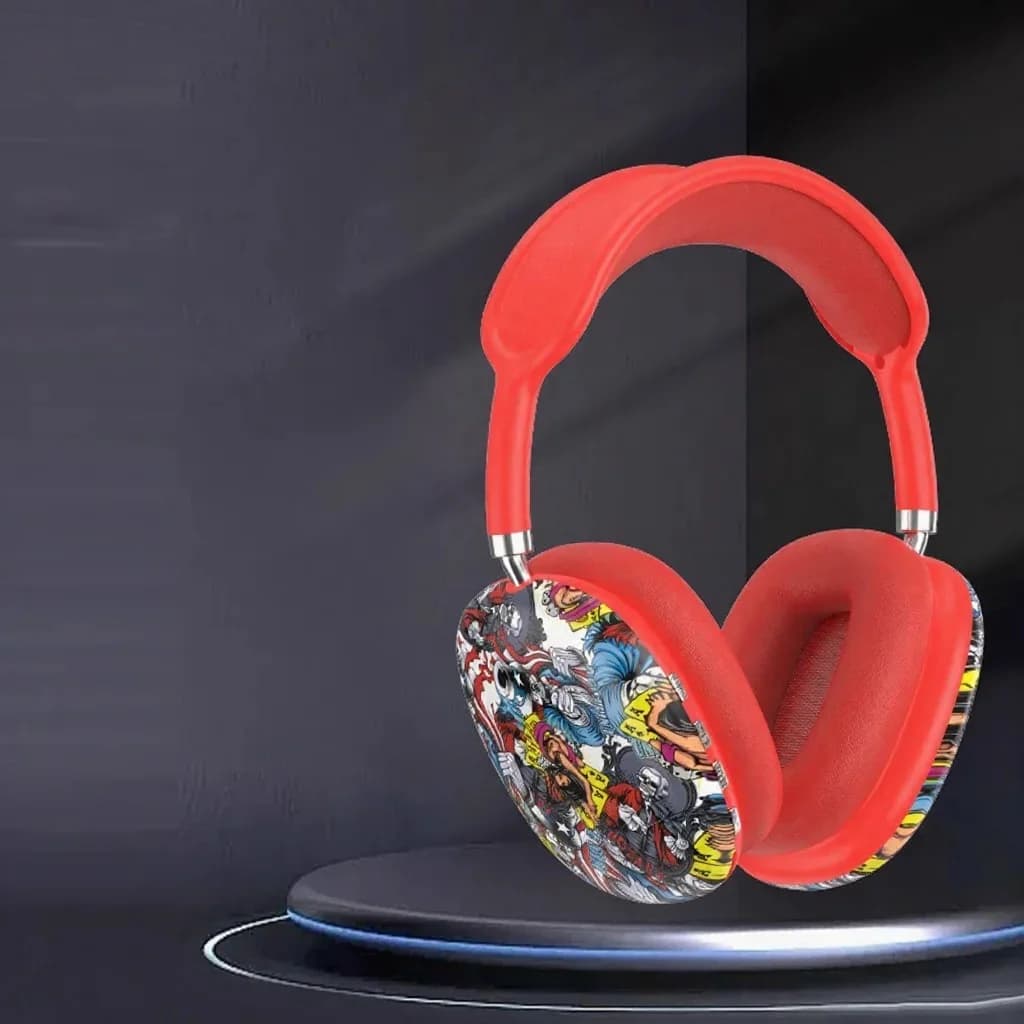 Graffiti Over-Ear Wireless Kopfhörer mit FM-Radio und TF-Kartensteckplatz