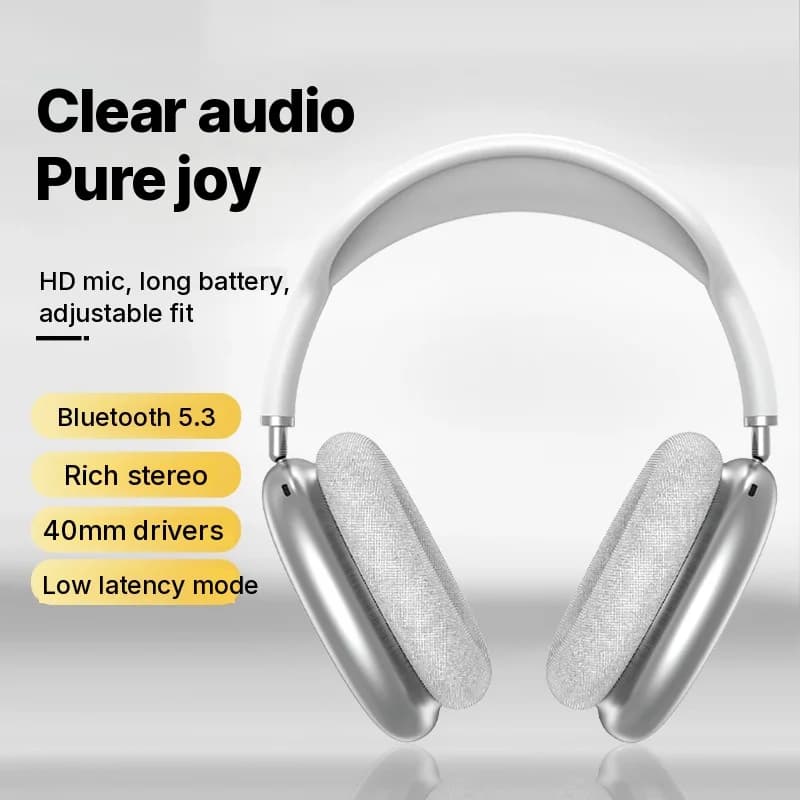 Over-Ear Wireless Bluetooth-Kopfhörer mit Deep Bass und Type-C-Ladung