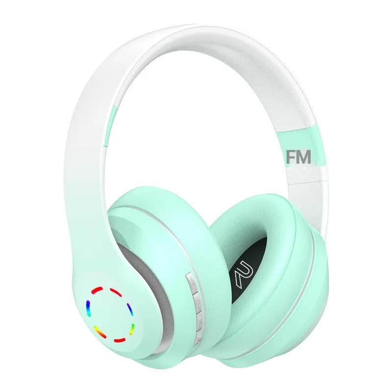 Wireless Over-Ear-Kopfhörer mit LED-Lichtern und FM-Radio