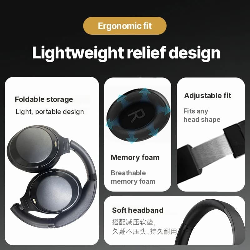 Kabellose Over-Ear Kopfhörer mit Active Noise Cancelling und Type-C
