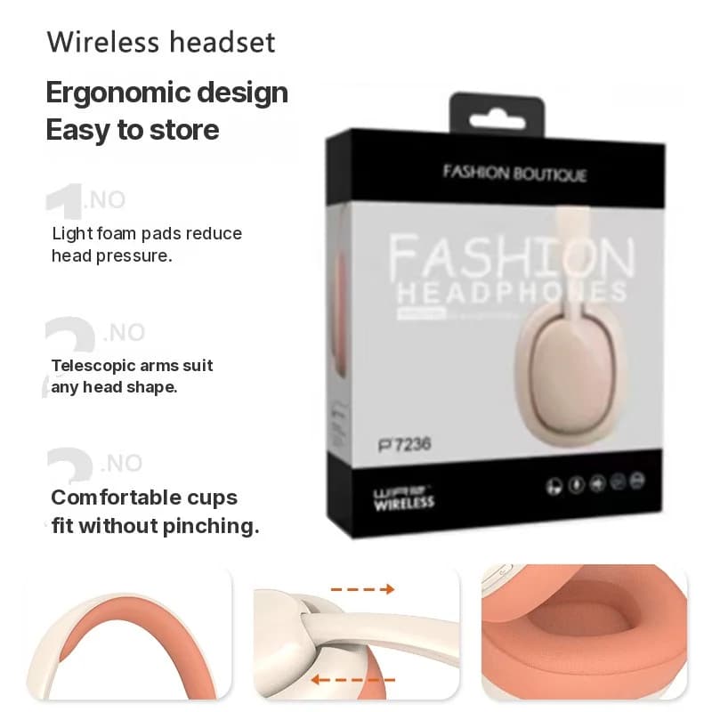 Kabellose Over-Ear Bluetooth-Kopfhörer mit FM-Radio und TF-Kartensteckplatz