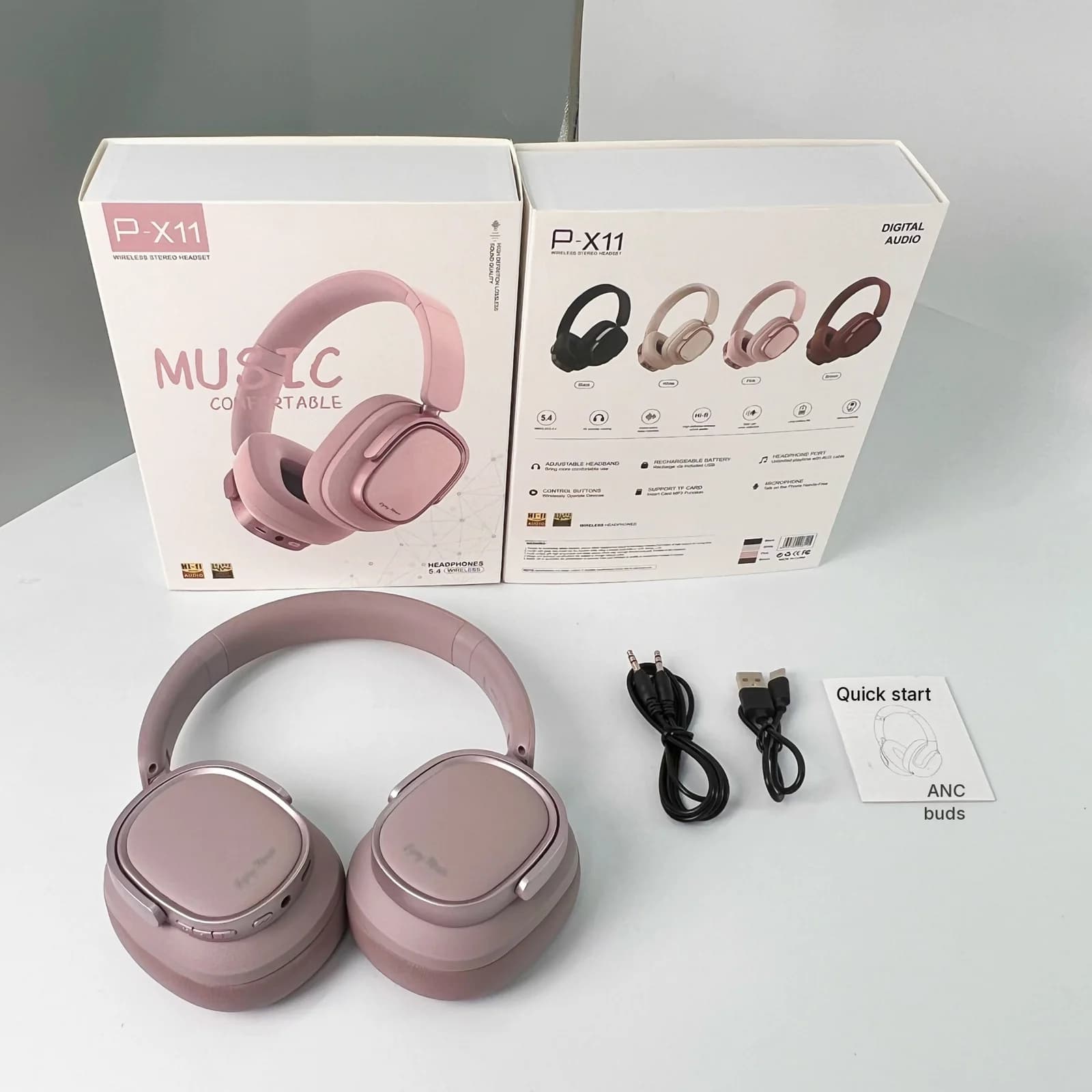 Retro Over-Ear Bluetooth-Kopfhörer mit Active Noise Cancelling