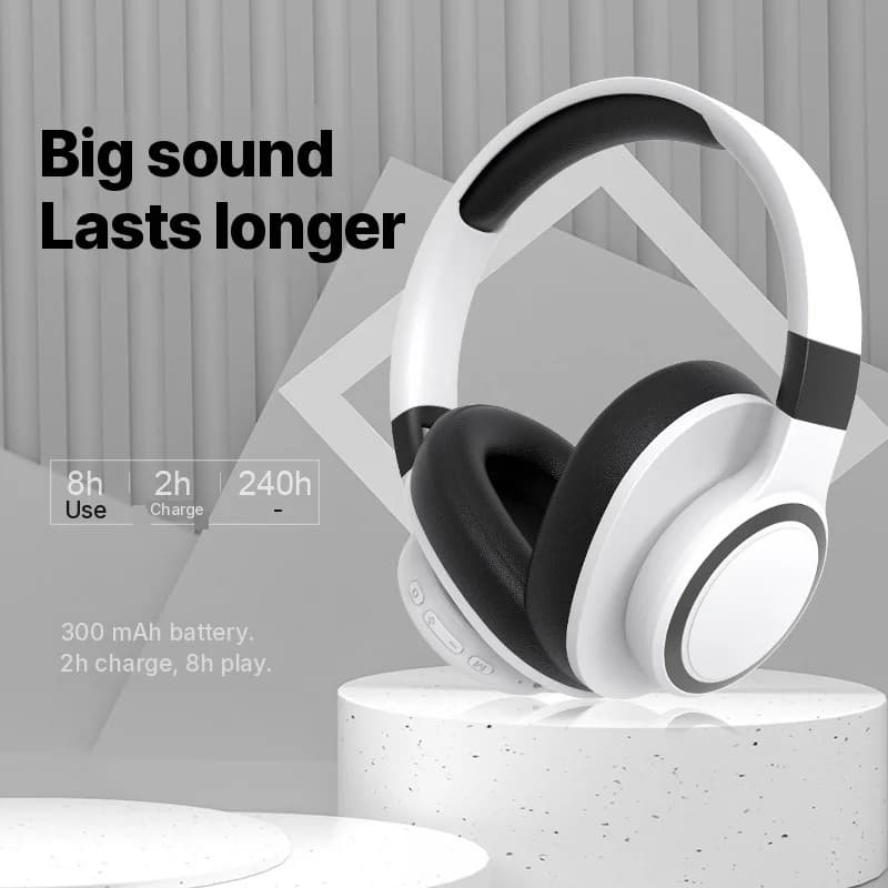 Over-Ear Wireless-Bluetooth-Kopfhörer mit FM-Radio und TF-Kartenslot