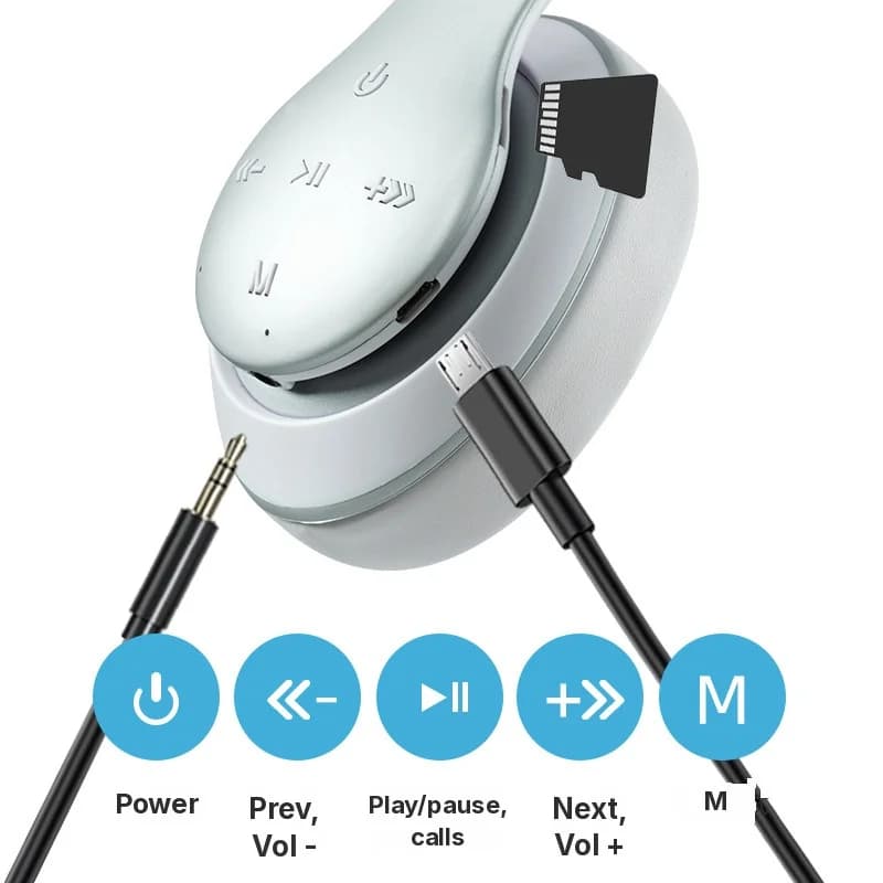 Over-Ear Bluetooth-Kopfhörer mit langer Akkulaufzeit