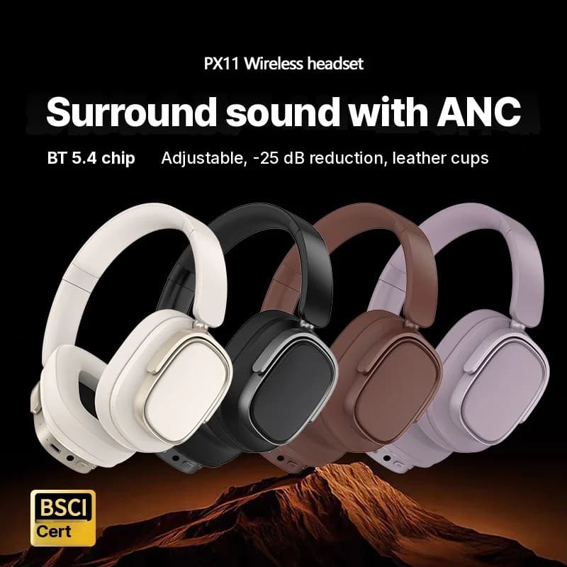 Over-Ear-Kopfhörer mit Active Noise Cancelling und 35h Akku