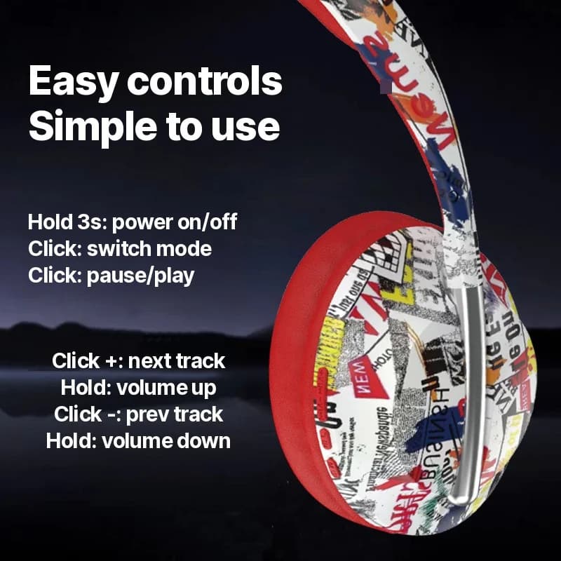 Over-Ear Bluetooth-Kopfhörer mit TF-Kartensteckplatz und kabelloser Konnektivität