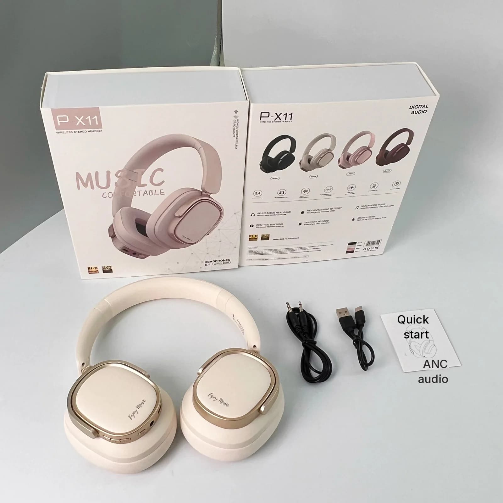 Retro Over-Ear-Kopfhörer mit ANC