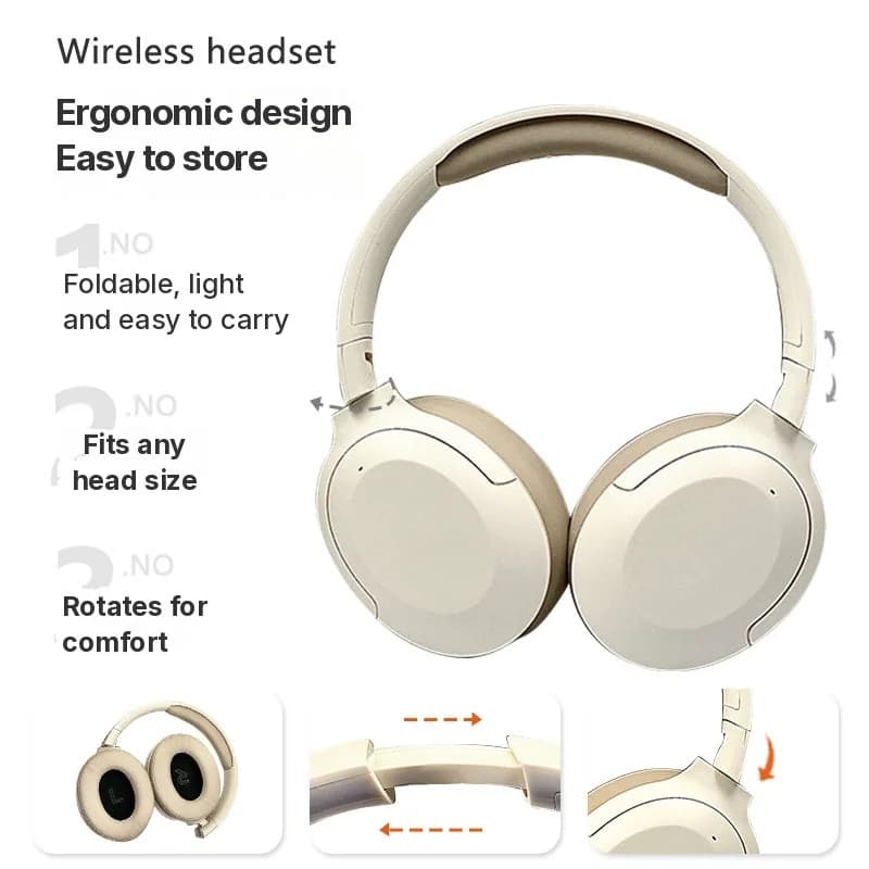 Kabellose Over-Ear Bluetooth-Kopfhörer mit geringer Latenz und langer Akkulaufzeit