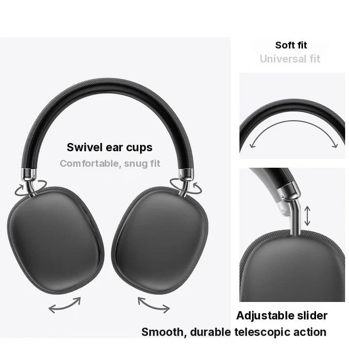 Wireless Bluetooth Over-Ear-Kopfhörer mit tiefem Bass und Type-C-Ladung
