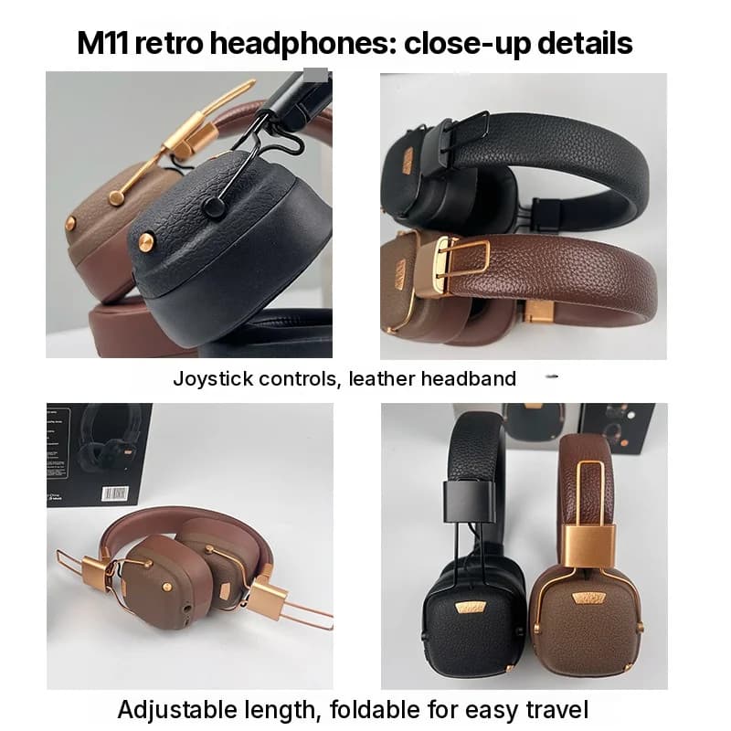 Retro Over-Ear Bluetooth-Kopfhörer mit EQ-Soundmodi