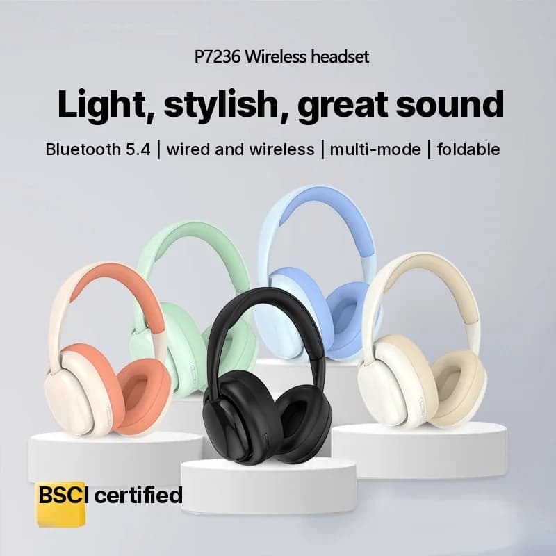 Kabellose Over-Ear Bluetooth-Kopfhörer mit FM-Radio und TF-Kartensteckplatz