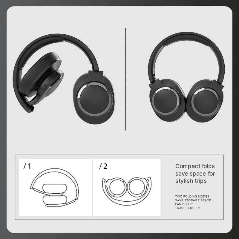 Over-Ear Wireless-Bluetooth-Kopfhörer mit FM-Radio und TF-Kartenslot