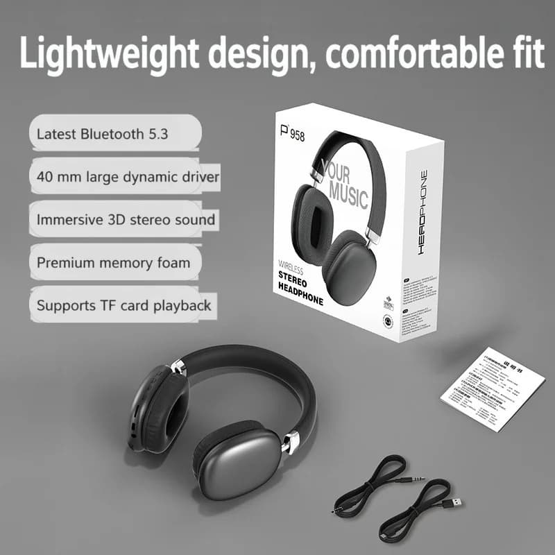 Wireless Over-Ear Kopfhörer mit FM-Radio und TF-Kartenslot
