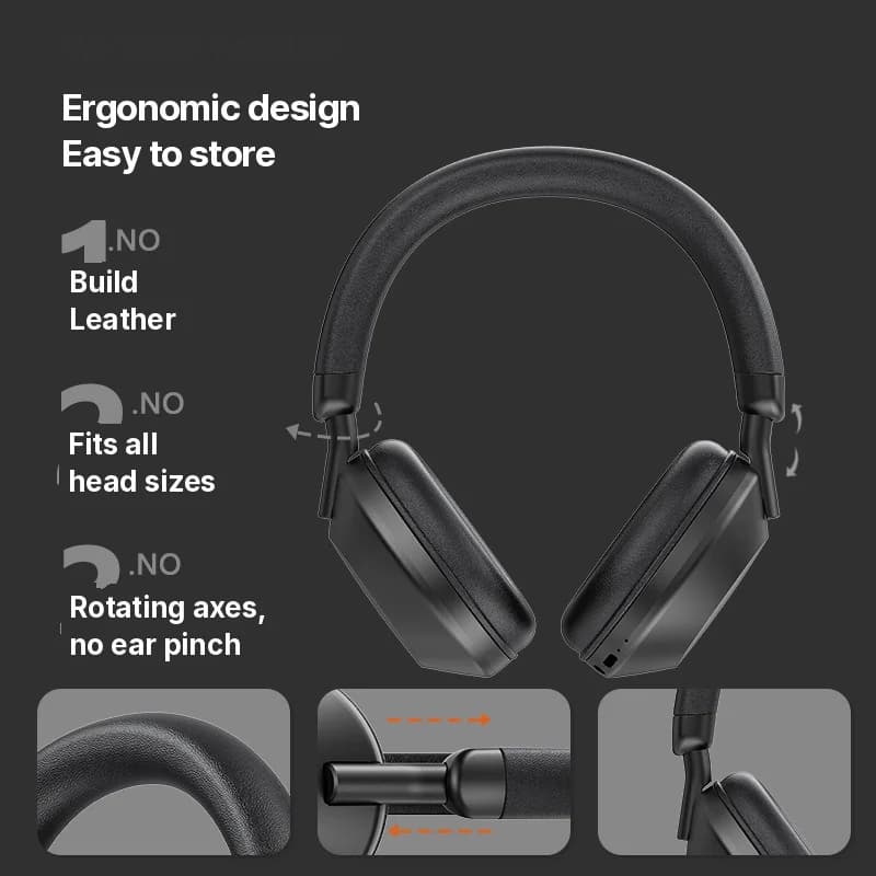 Wireless Over-Ear-Kopfhörer mit FM-Radio und Bluetooth 5.4