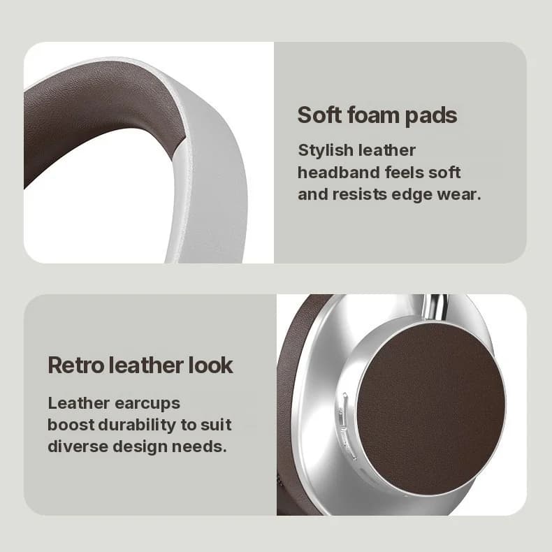 Retro Over-Ear Wireless Bluetooth Kopfhörer mit FM-Radio und TF-Kartenslot