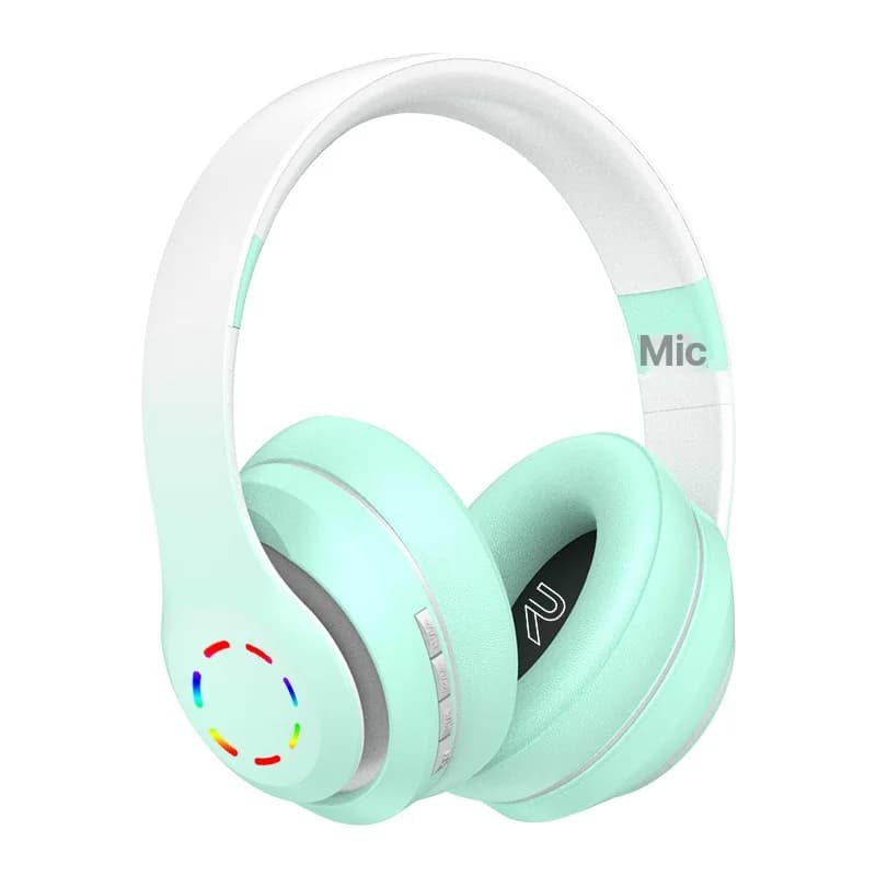 Wireless Over-Ear-Kopfhörer mit LED-Lichtern und FM-Radio