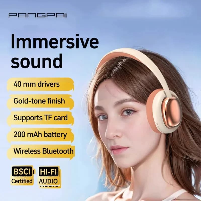 Over-Ear Wireless Bluetooth Kopfhörer mit Mikrofon und 40-mm-Treibern