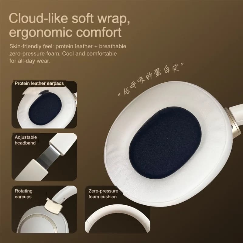 Kabellose Bluetooth-Kopfhörer mit ANC, Over-Ear, Stereo