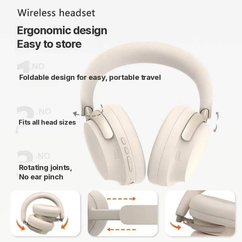 Wireless Bluetooth Over-Ear Kopfhörer mit Type-C-Ladung und Stereo-Sound