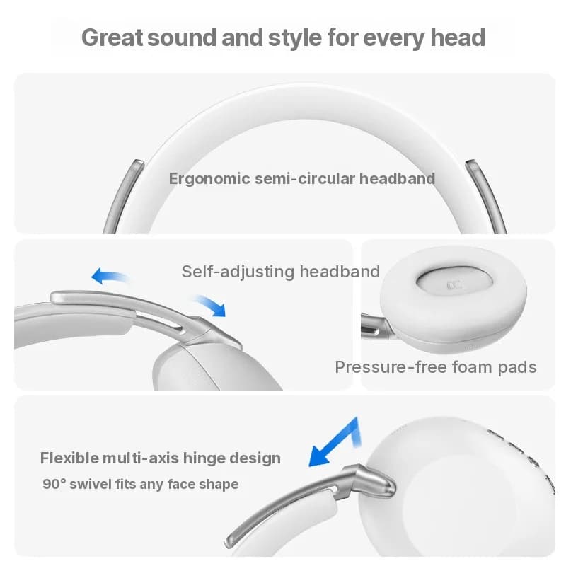 Over-Ear Kabellose Bluetooth-Kopfhörer mit aktivem Noise Cancelling