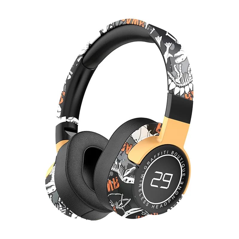 Over-Ear Wireless Bluetooth-Kopfhörer mit FM-Radio und tiefem Bass