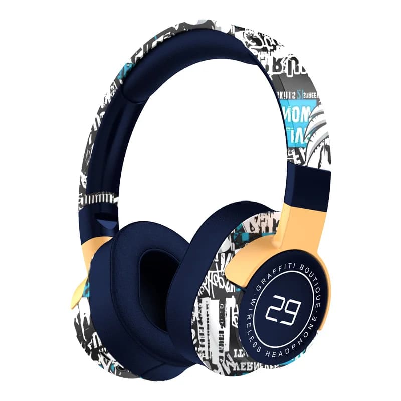 Over-Ear Wireless Bluetooth-Kopfhörer mit FM-Radio und tiefem Bass