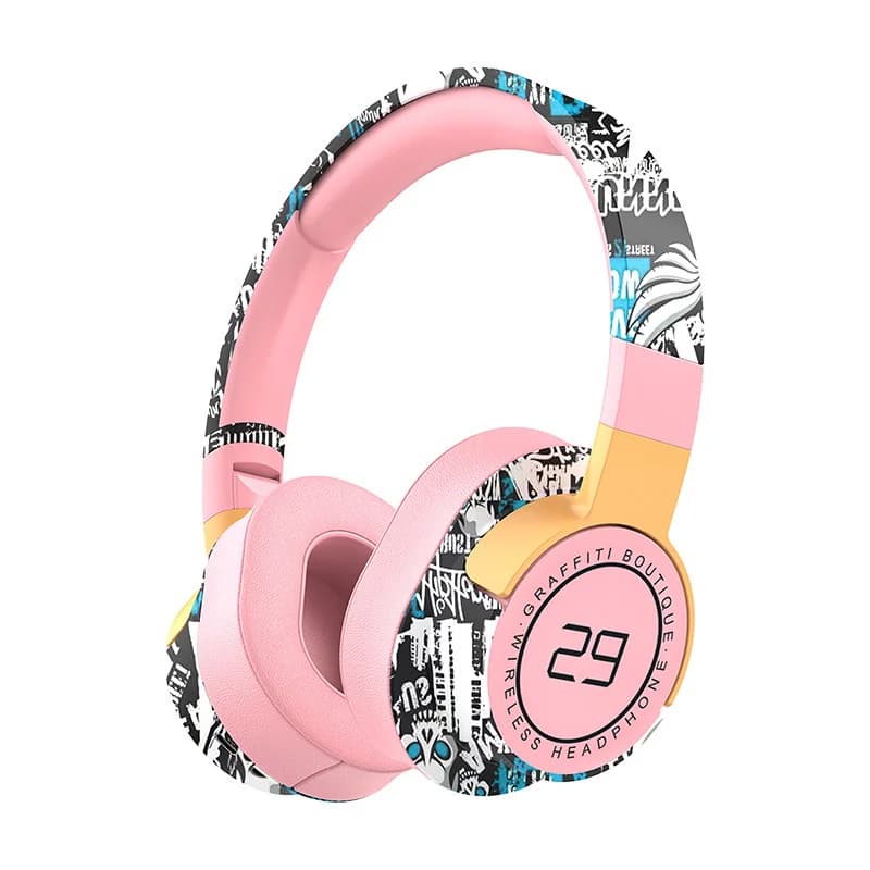 Over-Ear Wireless Bluetooth-Kopfhörer mit FM-Radio und tiefem Bass