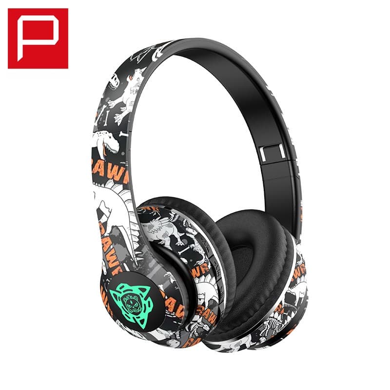 Wireless Bluetooth Over-Ear-Kopfhörer mit Graffiti-Design, faltbar