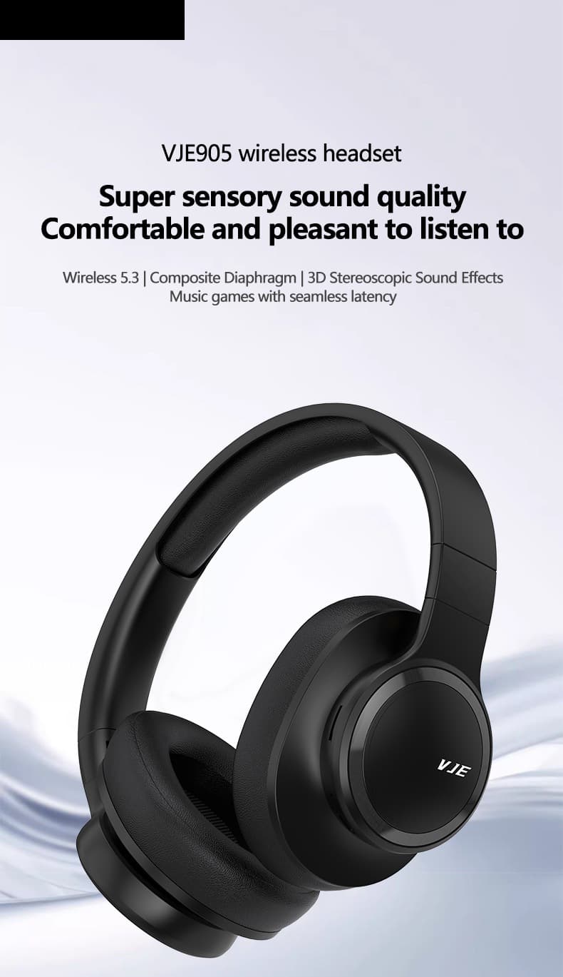 Over-Ear Wireless Bluetooth-Kopfhörer mit Mikrofon und Tiefbass