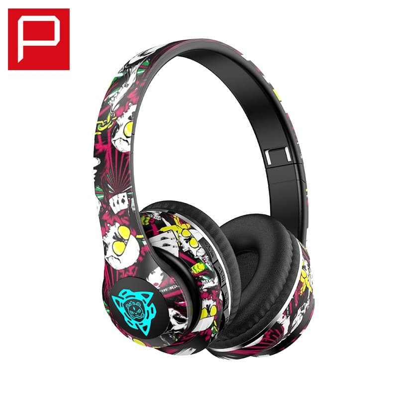 Wireless Bluetooth Over-Ear-Kopfhörer mit Graffiti-Design, faltbar